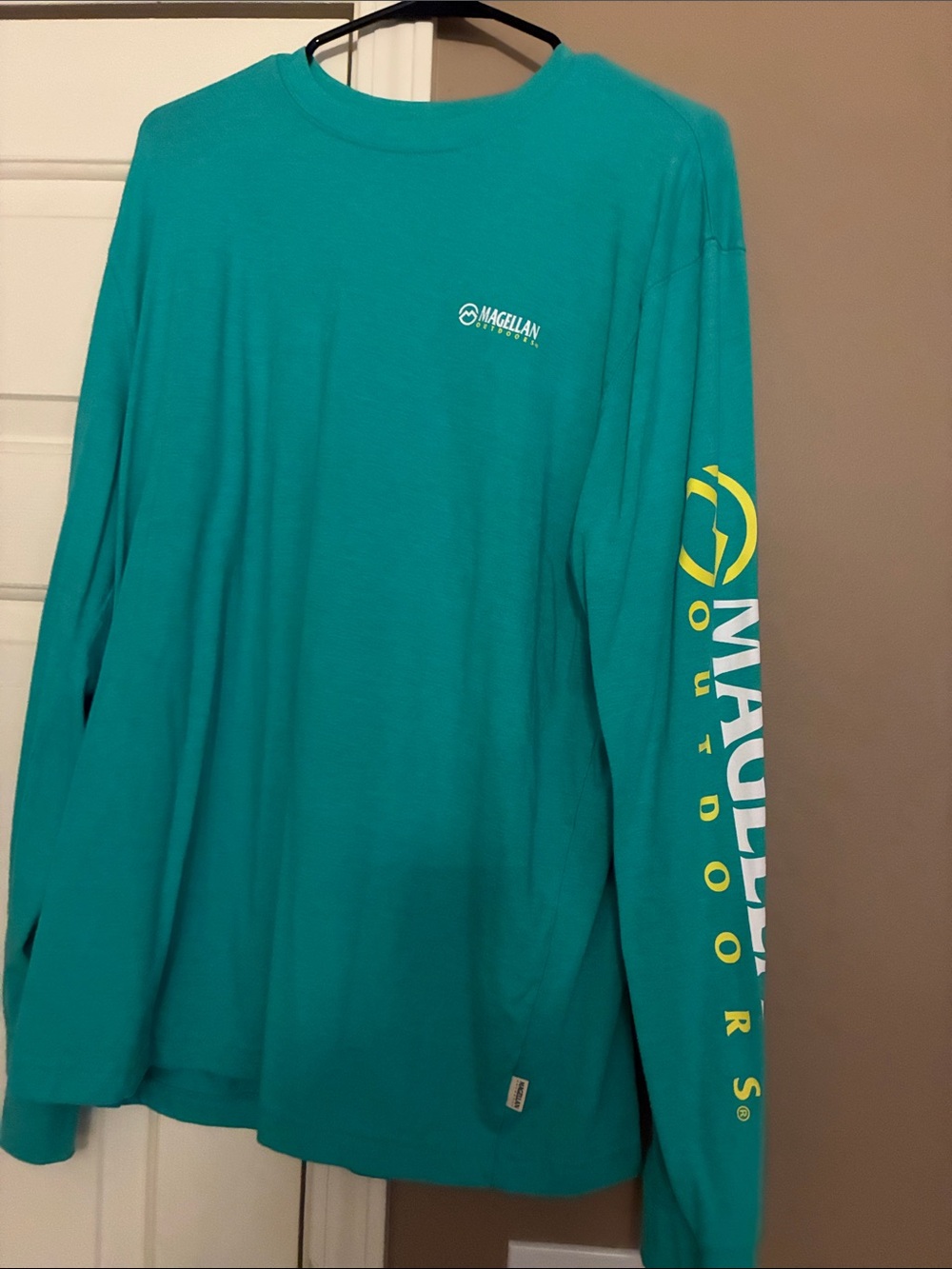 Magellan Outdoors Men’s Teal Long Sleeve Logo Tee